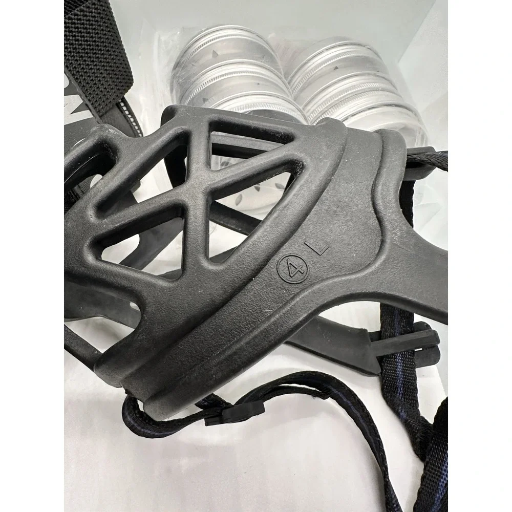 Reflective DO NOT PET Dog Harness- Adj. Straps &Basket Muzzle L Training Tins